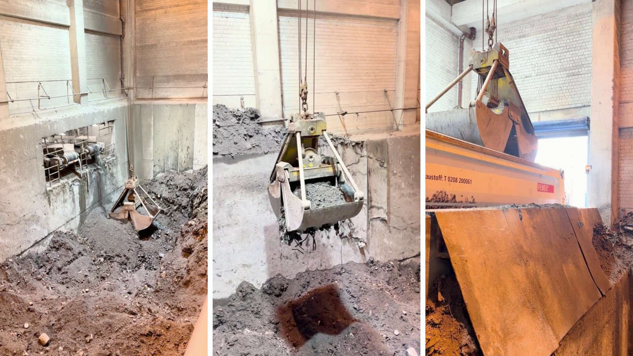 Ash in the WtE plant bunker